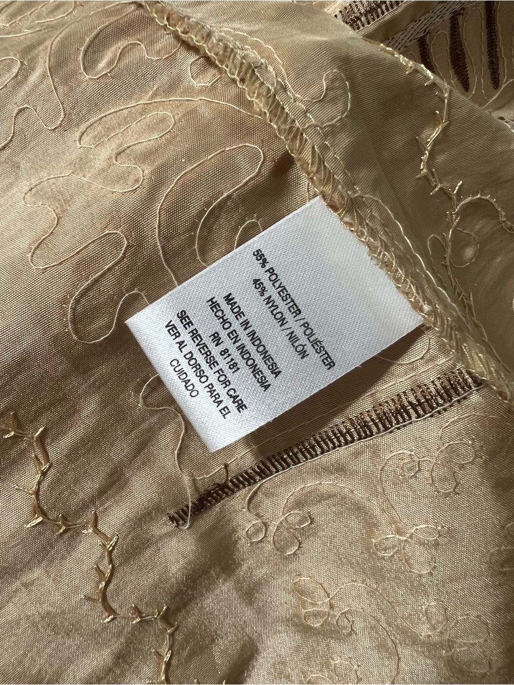 Vintage Gold Embroidered Ruffle-Trim Jacket - Picture 3 of 7